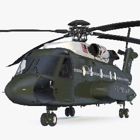 3D Sikorsky VH-92 Marine One Rigged